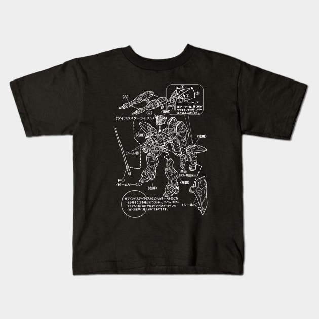 Gundam Instructions Kids T-Shirt by HELLJESTER